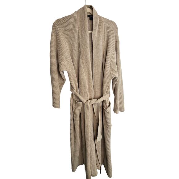 Natori Womens Plush Bathrobe Cozy Soft Robe Size XL Quiet Luxury Lounge Neutral - Picture 1 of 8